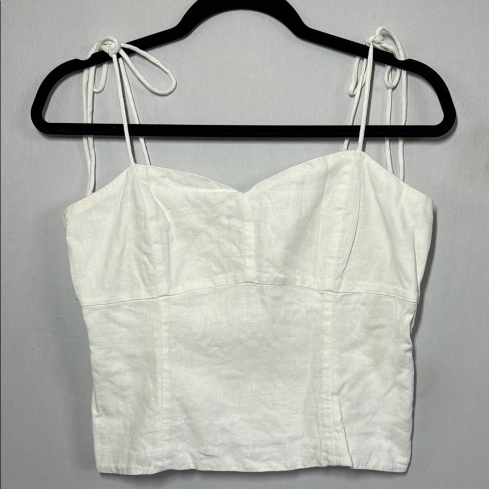 Old‎ Navy White Corset Style Tank Top Fitted  Medium
